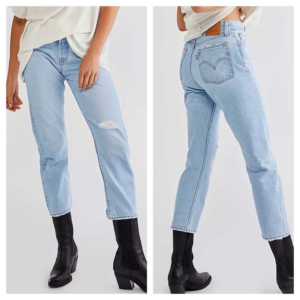 Levi’s Wedgie Straight High Waist Button Fly Jeans Size 29 Light wash Vintage